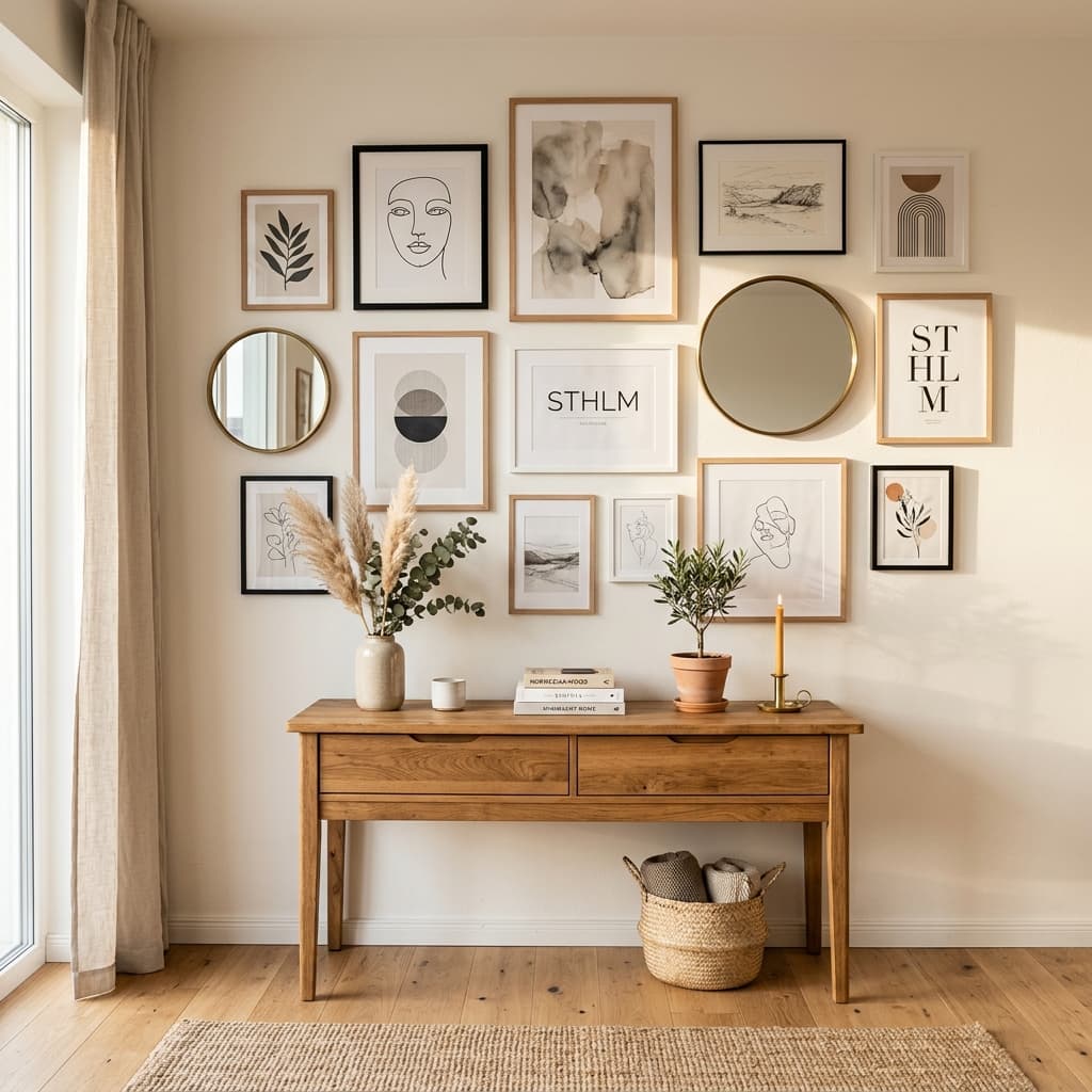 Mur de cadres & déco